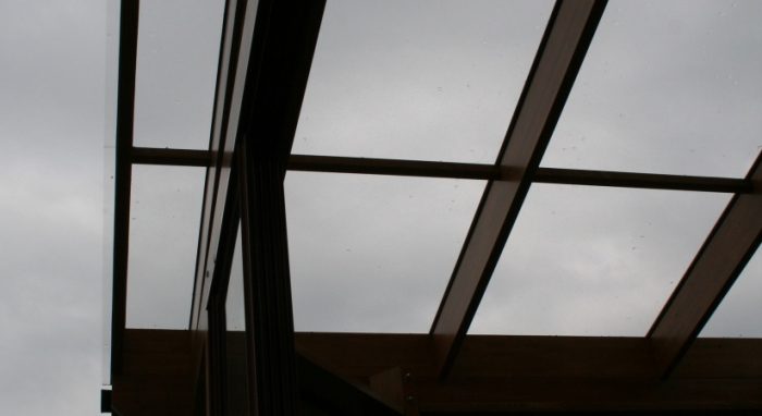 Veranda with glass roof